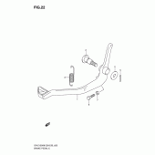 Схема узла: Лапка тормоза для Suzuki DR-Z125 DR-Z125L