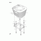Схема вузла: Циліндр для Suzuki LS650 Savage
