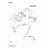 Схема узла: Pillion Rider Handle (An650Zl3 E28) для Suzuki AN650 Burgman (EU analogue of SkyWave)