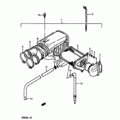 Схема узла: Воздушный фильтр для Suzuki DR800