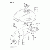 Схема вузла: Паливний бак (Model k7/k8) для Suzuki GSF1250 Bandit