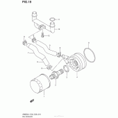 Схема вузла: Олійний охолоджувач для Suzuki AN650 Burgman (EU analogue of SkyWave)