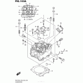 Схема вузла: Головка циліндра для Suzuki RM-Z450