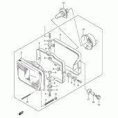 Схема узла: Фара (Model k1) для Suzuki DR-Z250