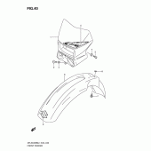 Схема узла: Переднее крыло для Suzuki DR-Z400 DR-Z400SM