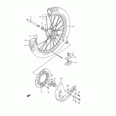 Схема вузла: Переднє колесо (Model n) для Suzuki RM250