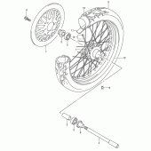 Схема вузла: Переднє колесо Suzuki VL250 Intruder LC