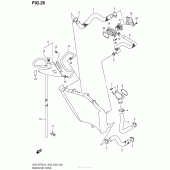 Схема узла: Патрубок системы охлаждения для Suzuki GSX-R750