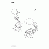 Схема вузла: Передній бардачок для Suzuki AN400 Burgman (EU analogue of SkyWave)