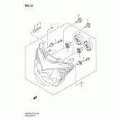 Схема вузла: Фара (Gsf650sk7/sk8/suk7/suk8/sak7/sak8/suak7/suak8) для Suzuki GSF650 Bandit