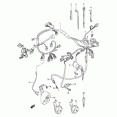 Схема вузла: Електропроводка (Model w/x) для Suzuki VL1500 Intruder LC