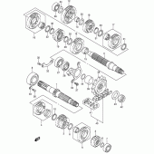 Схема вузла: Трансмісія (Model k2/k3) для Suzuki DL1000 V-Strom
