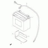 Схема вузла: Акумулятор (Model m/n/p/r/s) для Suzuki DR800