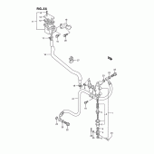 Схема узла: Задний тормозной цилиндр (Model n/p) для Suzuki GSX-R750