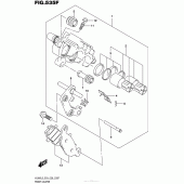 Схема вузла: Передній гальмівний супорт (Vl800Bl5 E28) для Suzuki VL800 Boulevard C50 BOSS