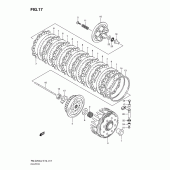 Схема вузла: Зчеплення для Suzuki RM-Z250