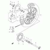 Схема узла: Заднее колесо для Suzuki DR-Z400 DR-Z400E
