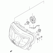 Схема вузла: Фара (Model t/v e2, e24) для Suzuki GSX-R750