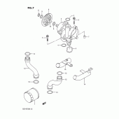 Схема узла: Масляный насос для Suzuki GSX-R750