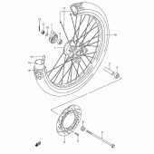 Схема вузла: Переднє колесо (Model k2 p9) для Suzuki DR200 DR200SE
