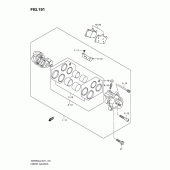 Схема узла: Передний тормозной суппорт (Gsf650al2 e21) для Suzuki GSF650 Bandit