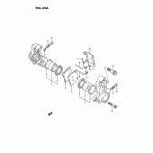 Схема узла: Передний тормозной суппорт (Model k/l/m/n) для Suzuki GSX1100