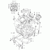 Схема вузла: Головка циліндра (Rear) для Suzuki VX800 VX800