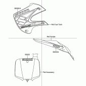 Схема вузла: Наклейка для Suzuki DR-Z110