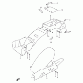 Схема узла: Заднее крыло для Suzuki GSX-R400
