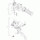 Схема вузла: Лівий пульт керування рульовим для Suzuki GSX-R400