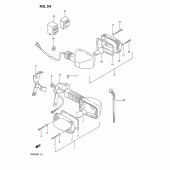 Схема вузла: Поворотники для Suzuki DR650 DR650R