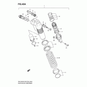Схема вузла: Задній амортизатор (Model k6) для Suzuki RM-Z450