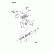 Схема вузла: Головний циліндр зчеплення (Vs1400glfh/glfj/glfl/glfm/glfn/glfp) для Suzuki VS1400 Intruder 1400