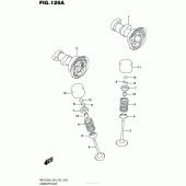 Схема вузла: Розподільний вал & Клапан для Suzuki RM-Z250