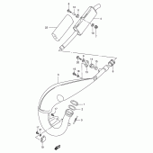 Схема вузла: Вихлопна система для Suzuki RM125