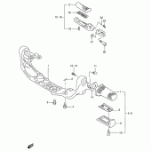 Схема вузла: Підніжки для Suzuki VS600 Intruder 600