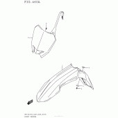 Схема вузла: Переднє крило Suzuki RM-Z250