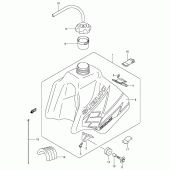 Схема вузла: Паливний бак (Model k3) для Suzuki DR-Z250