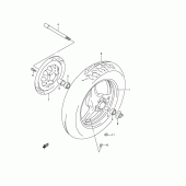 Схема узла: Переднее колесо для Suzuki VZ800 Marauder