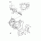 Схема вузла: Кришки картера & Водяний насос для Suzuki RM125