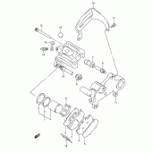 Схема узла: Задний тормозной суппорт (Model l/m) для Suzuki DR350