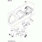 Схема вузла: Задній ліхтар (Стоп-сигнал) (Vl1500Bl4 E28) для Suzuki VL1500 Boulevard C90 BOSS