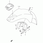 Схема вузла: Переднє крило (Model m/n/p/r/s) для Suzuki DR650 DR650RSE