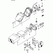 Схема вузла: Задній ліхтар (Стоп-сигнал) для Suzuki DR650 DR650R