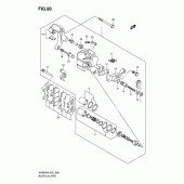 Схема узла: Задний тормозной суппорт (Model k6/k7/k8) для Suzuki AN650 Burgman (EU analogue of SkyWave)