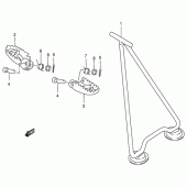 Схема вузла: Підніжка & Підставка для Suzuki RM250