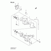 Схема вузла: Водяний насос Suzuki SV650