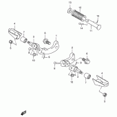 Схема узла: Подножки для Suzuki DF125