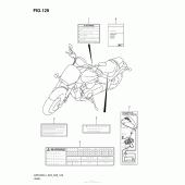 Схема вузла: Інформаційні наклейки (Vzr1800L4 E33) для Suzuki VZR1800 Boulevard M109R