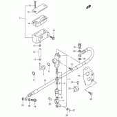 Схема узла: Задний тормозной цилиндр (Model t) для Suzuki RM125